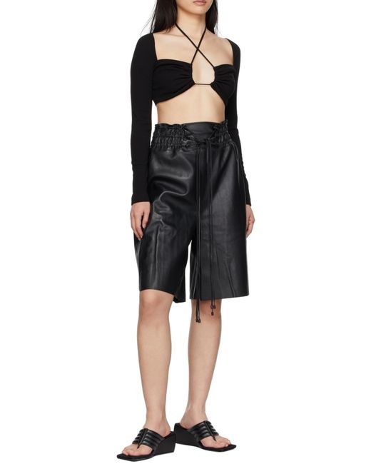 Rosetta Getty Black Long-Sleeved Blouse