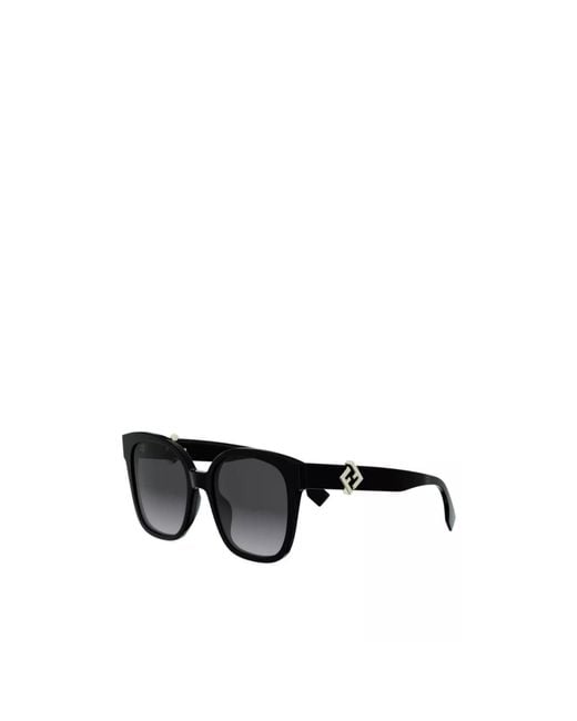 Fendi Black Eyewear Square Frame Sunglasses