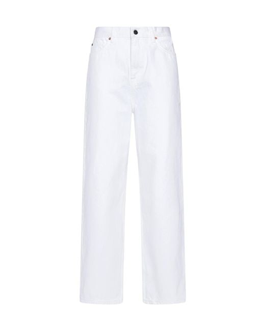 Wardrobe NYC White Low-Rise Straight-Leg Jeans