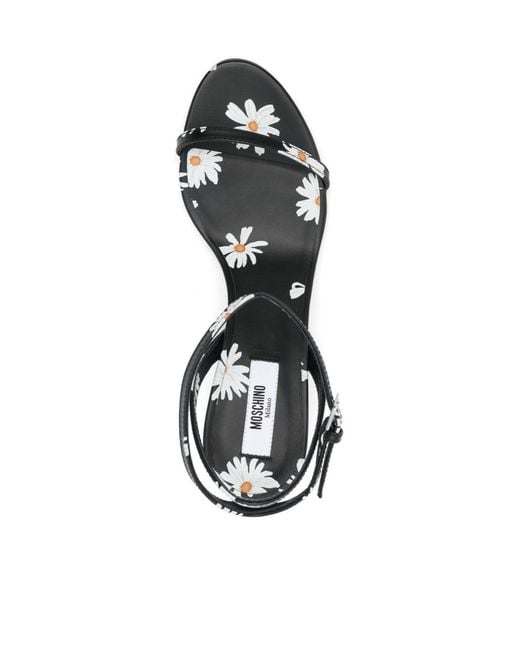 Moschino White Open-Toed High-Heeled Sandals