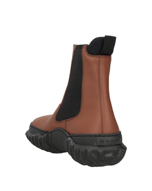 Marni Brown Pointed Toe Ankle Boots