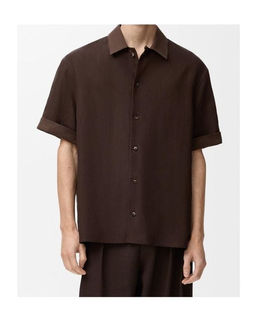 Loewe Brown Short Sleeve Shirt for men