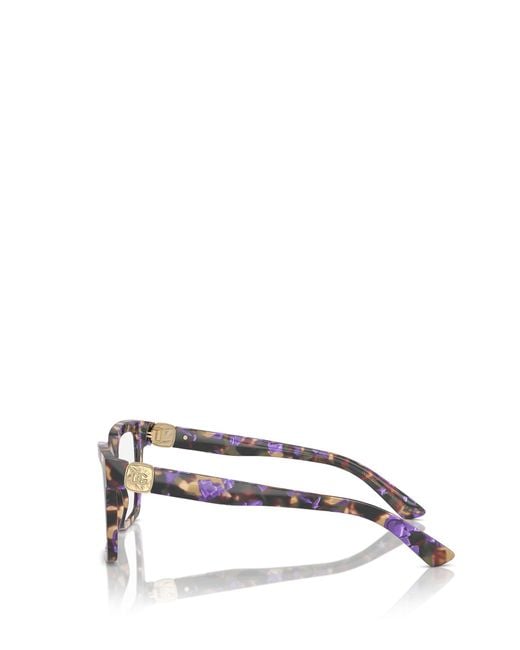 Dolce & Gabbana White Eyewear Square Frame Glasses