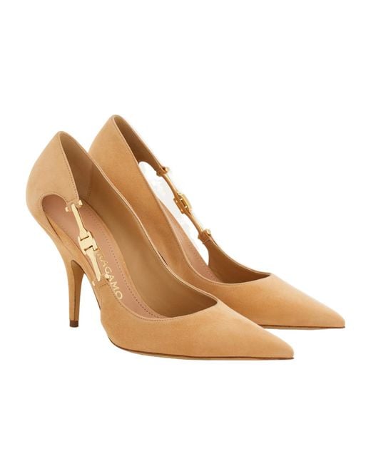 Ferragamo Multicolor F Buckle Pump