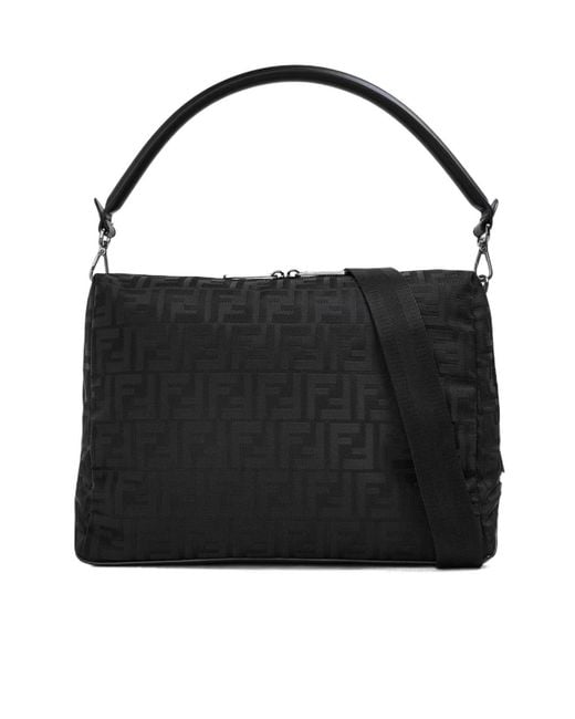 Fendi Black Logo Shoulder Bag for men