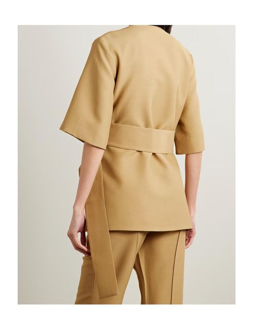 Co. Natural Woven Wrap Top