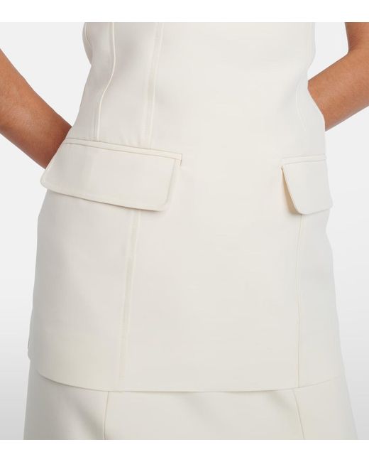 Totême  White Wool And Silk Top
