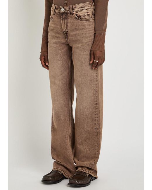 Our Legacy Brown Wata Cut Straight-Leg Denim Jeans