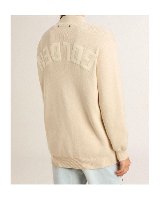 Golden Goose Deluxe Brand Natural V-Neck Buttoned Cardigan