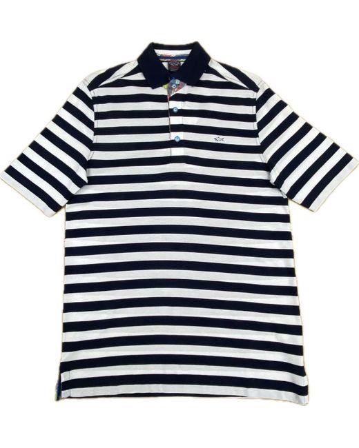Paul & Shark Blue Short-Sleeved Polo Shirt for men