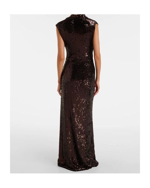 TOVE Black Azalea Sequined Gown