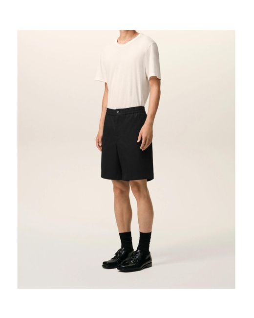 AMI Black Ami Ami De Coeur Utility Shorts for men