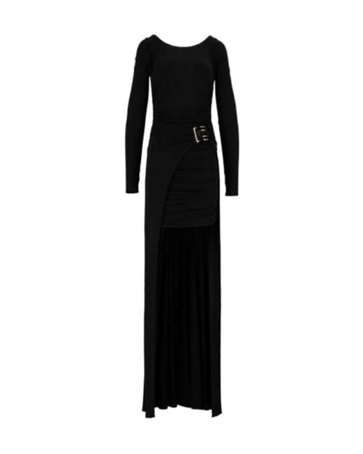 Elisabetta Franchi Black Crêpe Jersey Carpet Dress