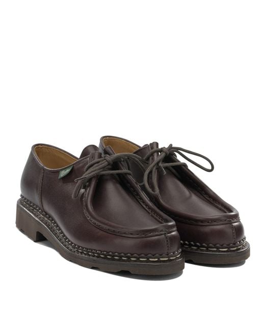 Paraboot Brown Lace-Up Loafers