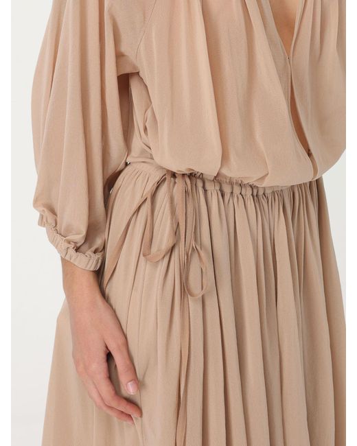 Philosophy Di Lorenzo Serafini White V-Neck Pleated Midi Dress