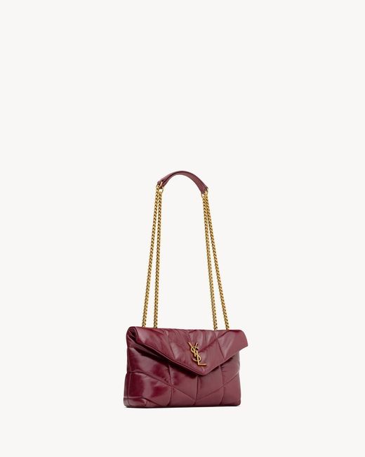 Saint Laurent Red Toy Puffer Shoulder Bag