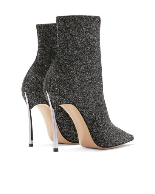 Casadei Gray Super Super Blade Bisanzio Heeled Ankle Boots