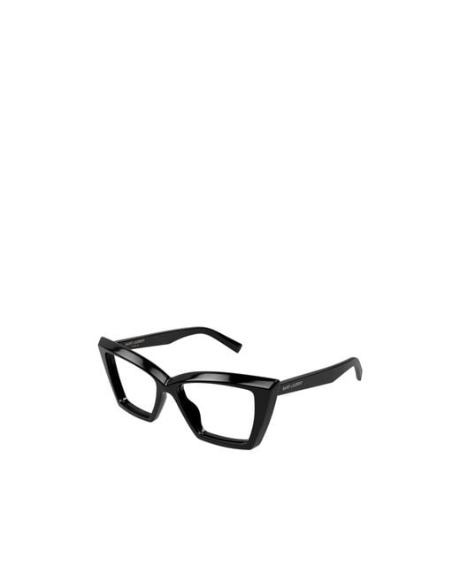 Saint Laurent White Eyewear Cat Eye Frame Glasses