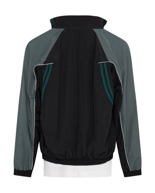 Martine Rose Black Logo Embroidered Zip-Up Jacket for men