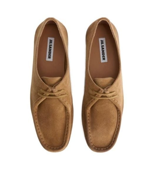 Jil Sander Brown Hood Lace-Up Shoe for men