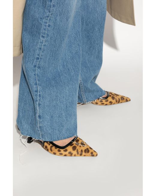 Jimmy Choo Black Leopard Printed Pointed Toe Pumps