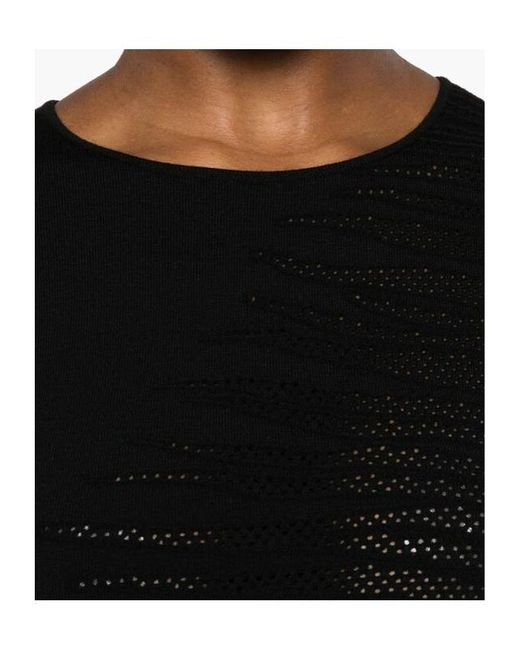 Roberto Cavalli Black Textured Sheath Dress