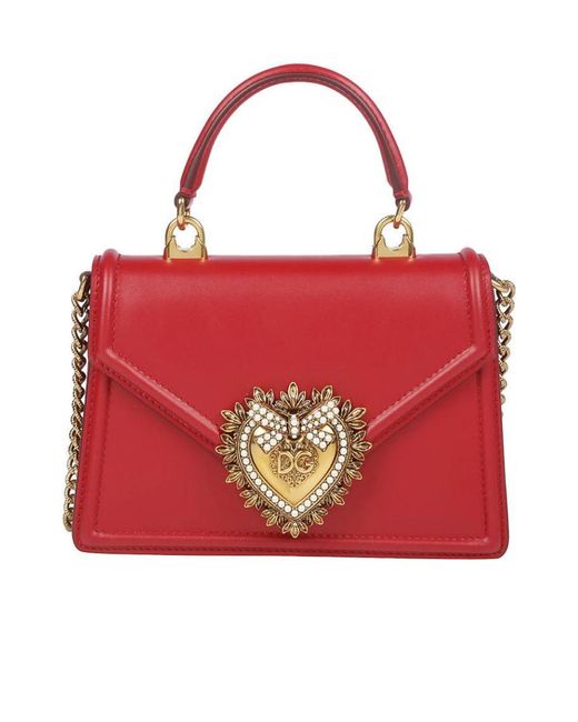 Dolce & Gabbana Red Small Devotion Tote Bag