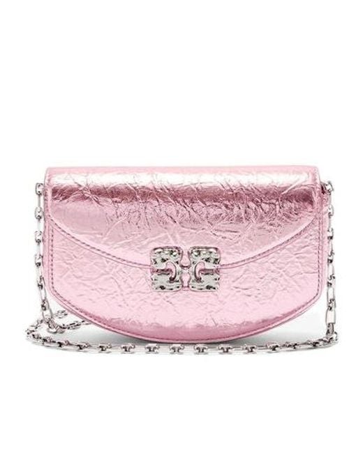 Ganni Pink Chain Lulu Wallet