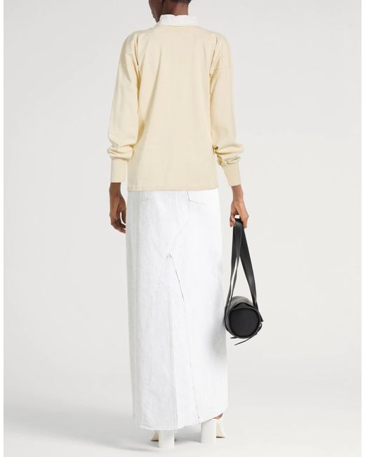 Maison Margiela Natural Plain Colour Polo Shirt