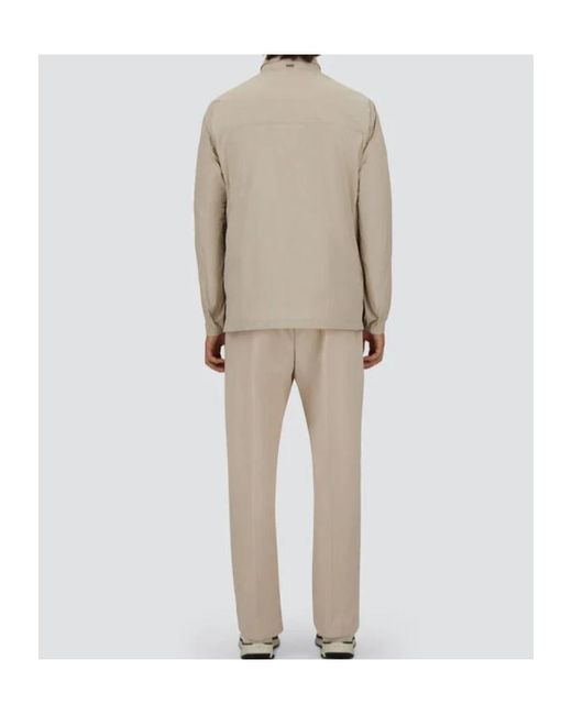 Herno White Detachable Hood Long Down Jacket for men