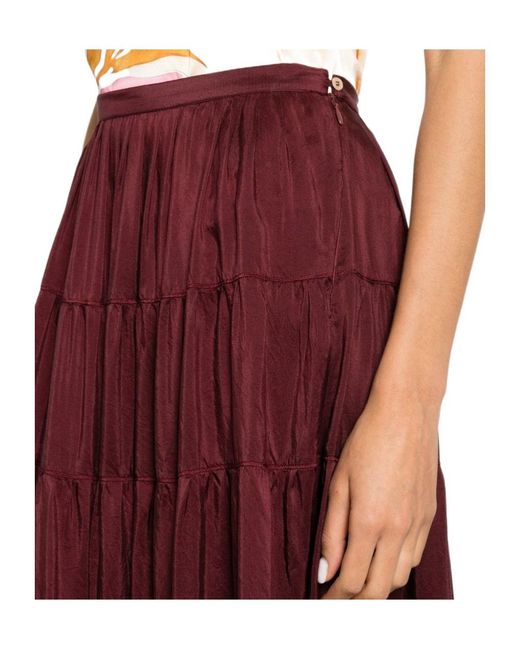 Forte_forte Purple Tiered Maxi Skirt