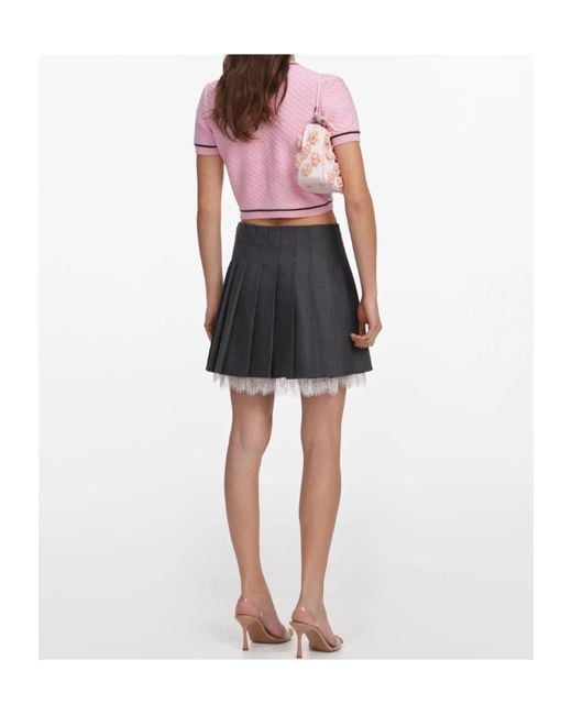 Self-Portrait Pink Flower Knit Top