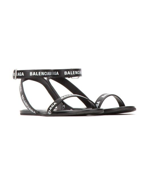 Balenciaga White Printed Sandals