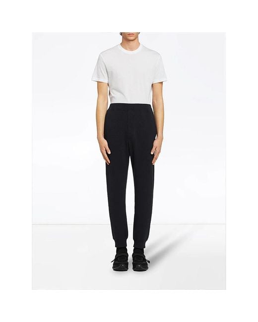 Prada Black Knitted Track Pants for men
