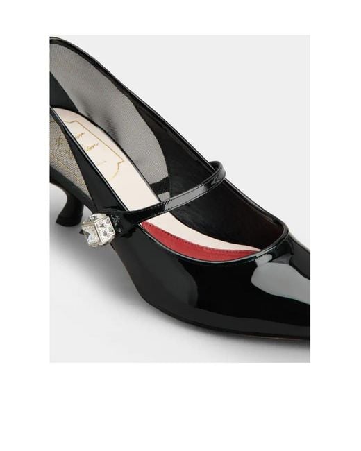 Roger Vivier Black Virgule Babies Pumps