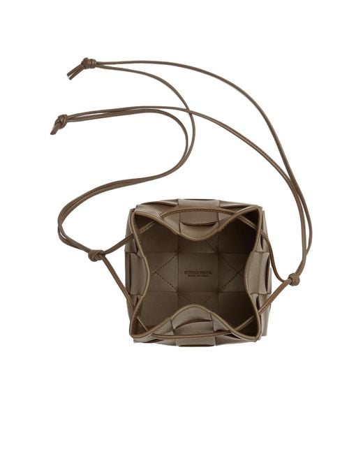 Bottega Veneta Brown Small Cassette Drawstring Shoulder Bag