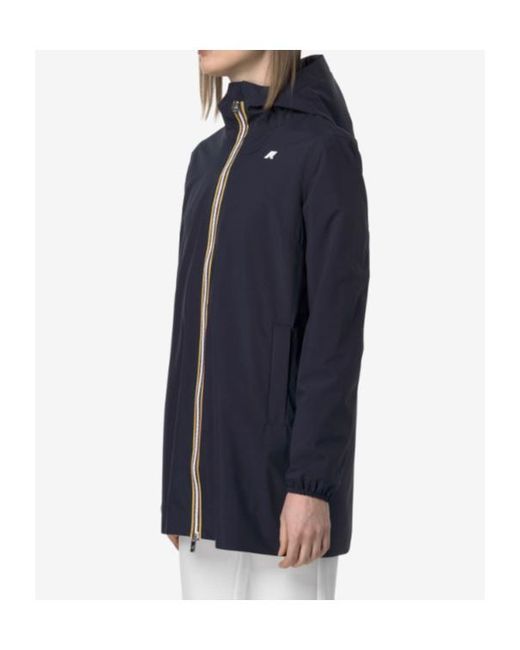 K-Way Blue Sophie Hooded Coat