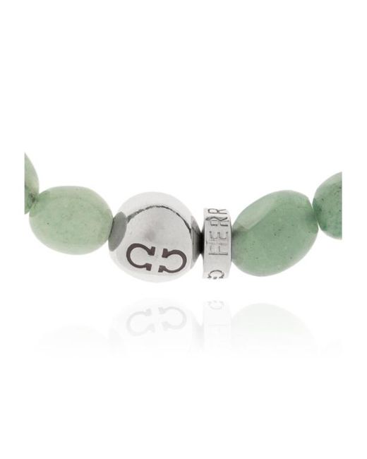 Ferragamo Green Bracelet With Stones