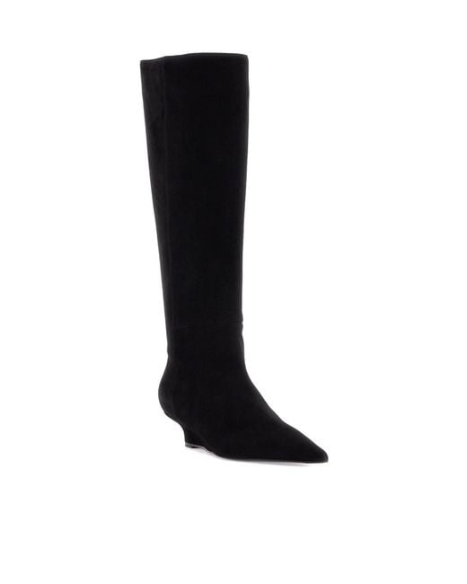 Totême  Black Sharp Wedge Boots