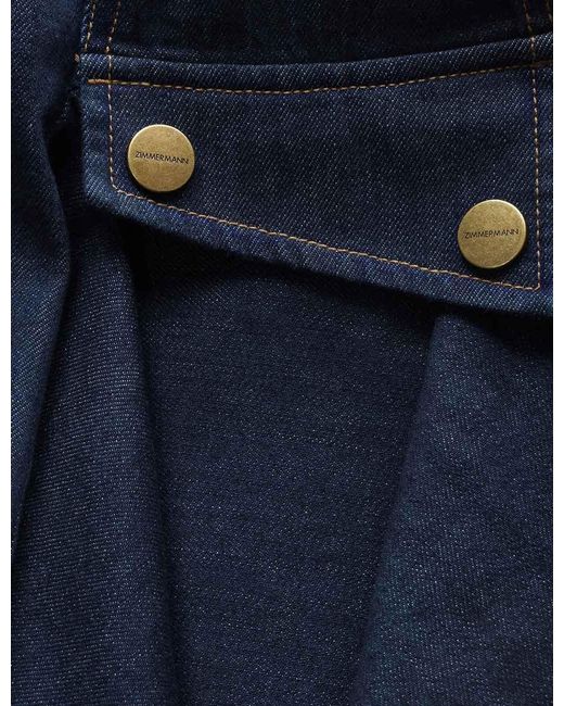 Zimmermann Blue Denim Skirt With Belt Loop