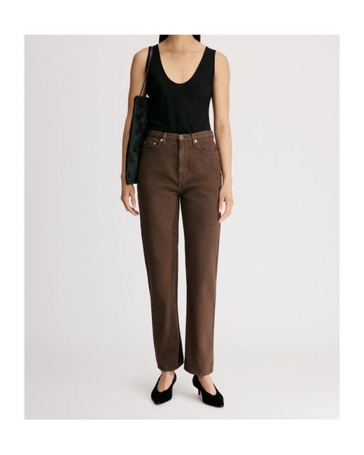Loulou de Saison Brown Jude Lds Straight Leg Jeans