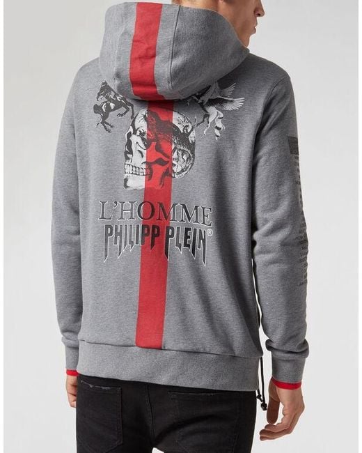 Philipp Plein Gray Logo Casual Jacket for men