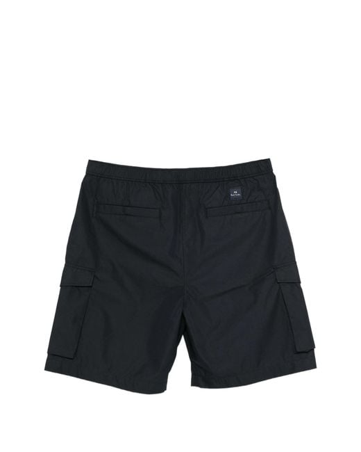 Paul Smith Black Belted Cargo Shorts for men