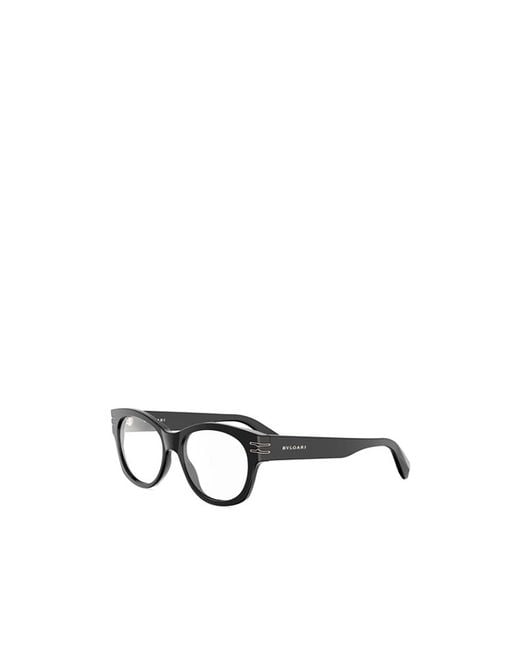 BVLGARI White Bulgari Cat-Eye Frame Glasses