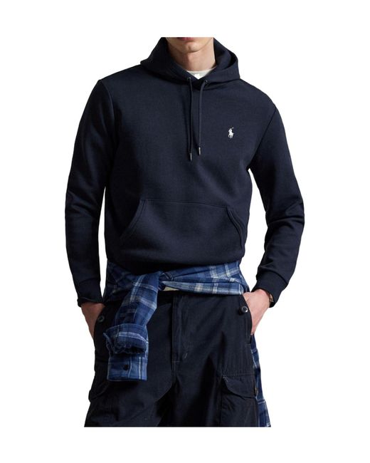 Polo Ralph Lauren Blue Embroidered Pony Hoodie for men