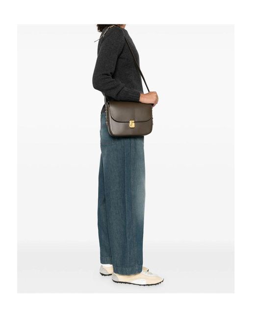 Soeur Black Flap Shoulder Bag