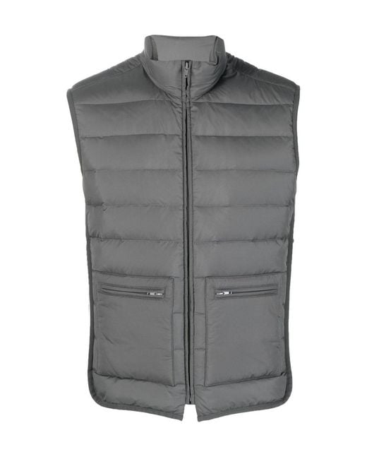 Thom Browne Gray Zipped Down Gilet for men