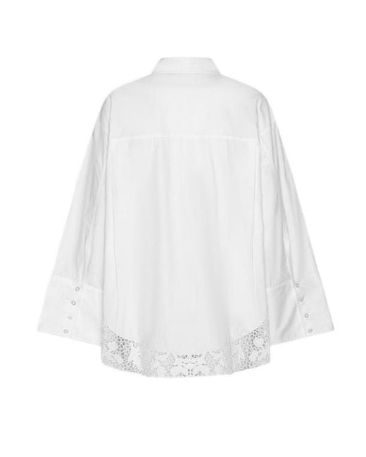 ROTATE BIRGER CHRISTENSEN White Oversized Lace Shirt