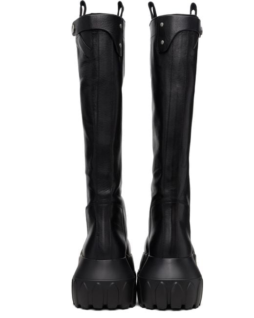 Rick Owens Black Rmega Tractor Tall Boots for men