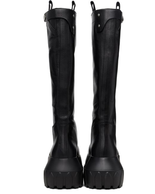 Rick Owens Black Round-Toed Boots